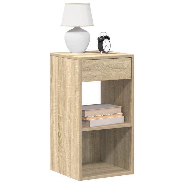 vidaXL Nočný stolík so zásuvkou dub sonoma 35x34x66,5 cm