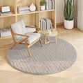 vidaXL Kusové koberce Okrúhly SIROLO Piesková Ø 120 CM Polyester