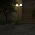 vidaXL Záhradné svietidlo so stĺpikom, 2 lampy 220 cm