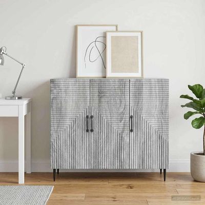 vidaXL Servírovacia skriňa Sivá sonoma 89 x 34,5 x 80 cm