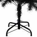 vidaXL Umelý vianočný stromček so stojanom, čierny 150 cm, PVC