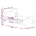 vidaXL Posteľný rám bez matraca hnedý dub 90x200 cm kompozitné drevo