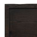 vidaXL Stolová doska tmavohnedá 80x40x(2-6) cm ošetrený dubový masív