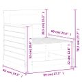 vidaXL Záhradná pohovka s opierkou ruky 69x62x70,5 cm impreg. borovica