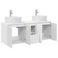 vidaXL Set kabinetov do kúpeľne 3 ks Biela 49,5 x 44,5 x 65 cm