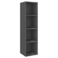 vidaXL Nástenné TV skrinky 2 ks, lesklé sivé, kompozitné drevo