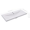 vidaXL Vstavané umývadlo 91x39,5x18,5 cm, keramika, biele