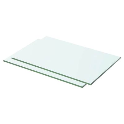 vidaXL Poličky 2 ks panel z priehľadného skla 50x25 cm