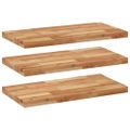 vidaXL Plávajúce police 3 ks 80x40x4 cm olejom sfarbené masívne drevo akácia
