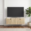 vidaXL Nástenná TV skrinka Dub sonoma 98 x 31 x 30 cm Kompozitné drevo