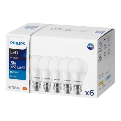 Žiarovka Philips CorePro E27 A60 LED bulb, 10W, 1055lm, 2700K, Balenie 6ks