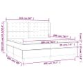 vidaXL Boxspring posteľ matrac a LED kapučínová 200x200 cm umelá koža