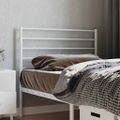 vidaXL Kovové náhradné čelo postele biele 80 cm
