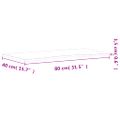 vidaXL Stolová doska 80x(36-40)x1,5 cm masívny buk