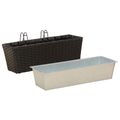 vidaXL Zábradlie 2 ks Čierna 50 x 17 x 17 cm Kov