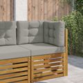 vidaXL Vankúš na vonkajšiu pohovku Polyester Sivá 60 x 60 cm