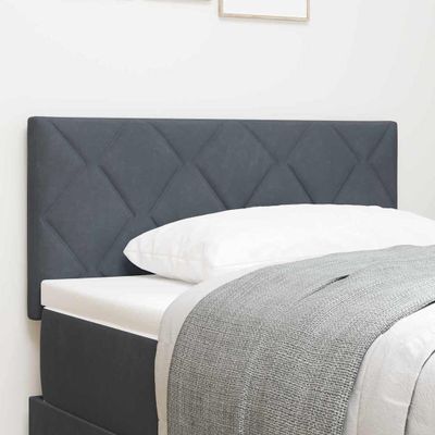 vidaXL LED hlavová doska Tmavo šedá 100 cm Zamat