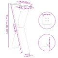 vidaXL Nohy k jedálenskému stolu v tvare X, 2 ks, čierne, 60 x (72-73) cm, oceľové
