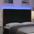 vidaXL LED hlavová doska s LED pásikmi Čierny 160 cm látka