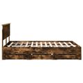 vidaXL Rám postele Dymová dub 140 x 190 cm Inžinierske drevo