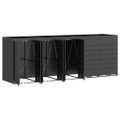vidaXL Úložisko na 5 košov Wheelie Antracit 340 x 77,5 x 121,5 cm
