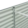 vidaXL Vyvýšený záhradný záhon 320x80x81 cm, pozinkovaná oceľ, sivý