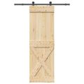 vidaXL Posuvné dvere NARVIK Prírodná a čierna 70 x 210 cm (152,5 cm)