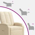 vidaXL Masážne relaxačné kreslo Krémová Látka