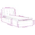 vidaXL Rám postele bez matraca Zadar kapučínová 90x200 cm umelá koža