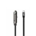 XO kábel NB-Q311 PD USB-C - USB-C 1,5m 240W čierny plochý so stojanom