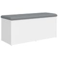 vidaXL Úložná lavica biela 102x42x45 cm, umelé drevo
