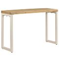 vidaXL Konzolový stolík 120x35x76 cm mangové drevo a oceľ