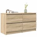 vidaXL TV skrinka Dub Sonoma 100x35x54 cm Konštrukcia dreva