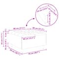 vidaXL Ottoman s Úložným Priestorom Modrá 80 x 80 x 45 cm látka