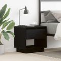 vidaXL Nočný stolík Čierny dub 45 x 34 x 44 cm Kompozitné drevo