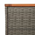 vidaXL Záhradné príručné stolíky 2 ks sivé 55x34x37 cm polyratan masív