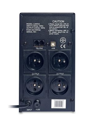 EUROCASE záložný zdroj EA200LED 1200VA, 1200VA, USB, RJ11, line interactive Záložný zdroj, 1200VA, line interactive