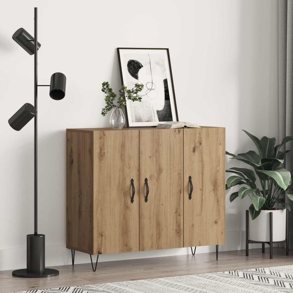vidaXL Servírovacia skriňa Remeselný dub 90 x 32,5 x 80 cm