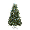 vidaXL Umelý Sklápací Vianočný Stromček Zelená 180 cm PVC a oceľ