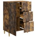 vidaXL Servírovacia skriňa Dymový dub 66 x 34,5 x 90 cm