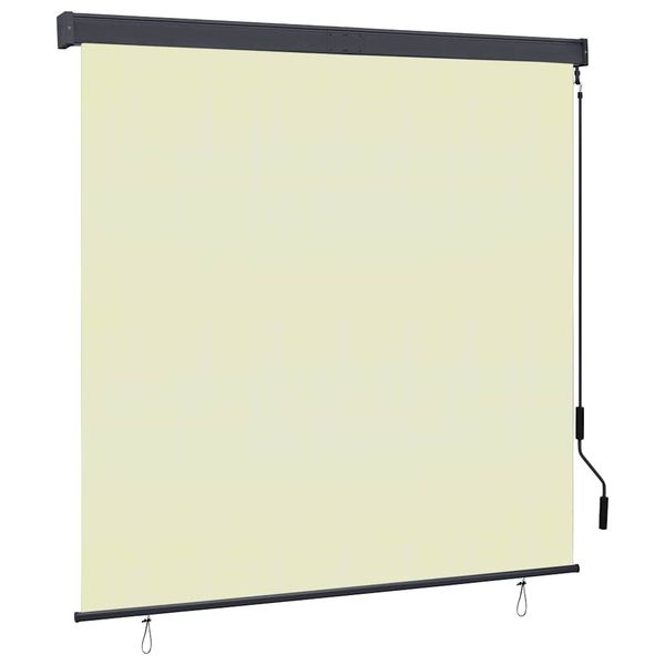 vidaXL Vonkajšia zatemňovacia roleta 160x250 cm krémová