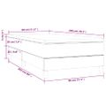vidaXL Posteľný rám boxsping s matracom modrý 80x200 cm látka