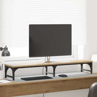 vidaXL Stojan na monitor Remeselný dub 105 x 23 x 15,5 cm