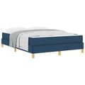 vidaXL Posteľ s pružinovým rámom s matracmi Modrá 140 x 190 cm látka