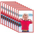 vidaXL Fotorámiky na stenu alebo stôl 10 ks červené 13x18 cm MDF