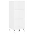 vidaXL Vysoká skrinka lesklá biela 34,5x32,5x180 cm spracované drevo