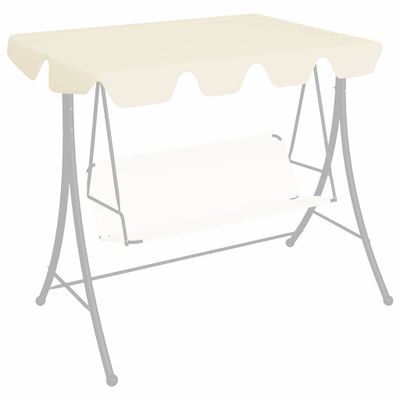 vidaXL Náhradná strieška na hojdačku, krémová 150/130x105/70 cm