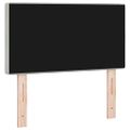 vidaXL LED hlavová doska s LED pásikmi Svetlosivá 80 cm Zamat