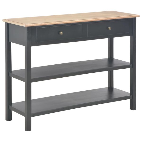 vidaXL Komoda z drevotriesky čierna 110x35x80 cm