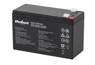 Bateria olovená  12V/ 7,5 Ah  REBEL bezúdržbová